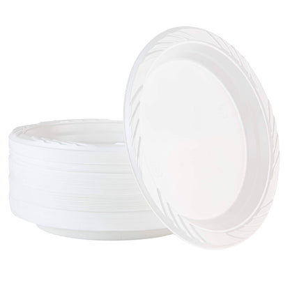 100 Count Disposable 12 ounce White Plastic Soup Bowls