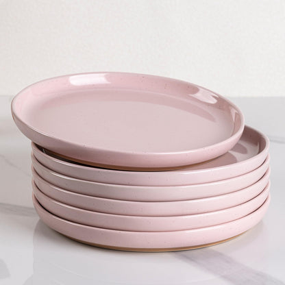 AmorArc Ceramic Dinner Plates Set of 6,10.0 Inch Matte Stoneware Plates Set