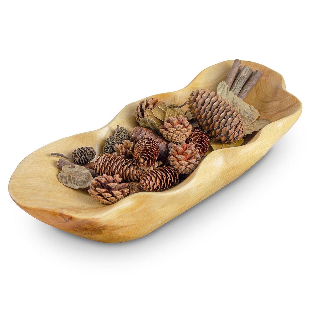 Shallow Wood Fruit Bowl Root Wood Dish Wood Fruit Platter Hand Carved Decor