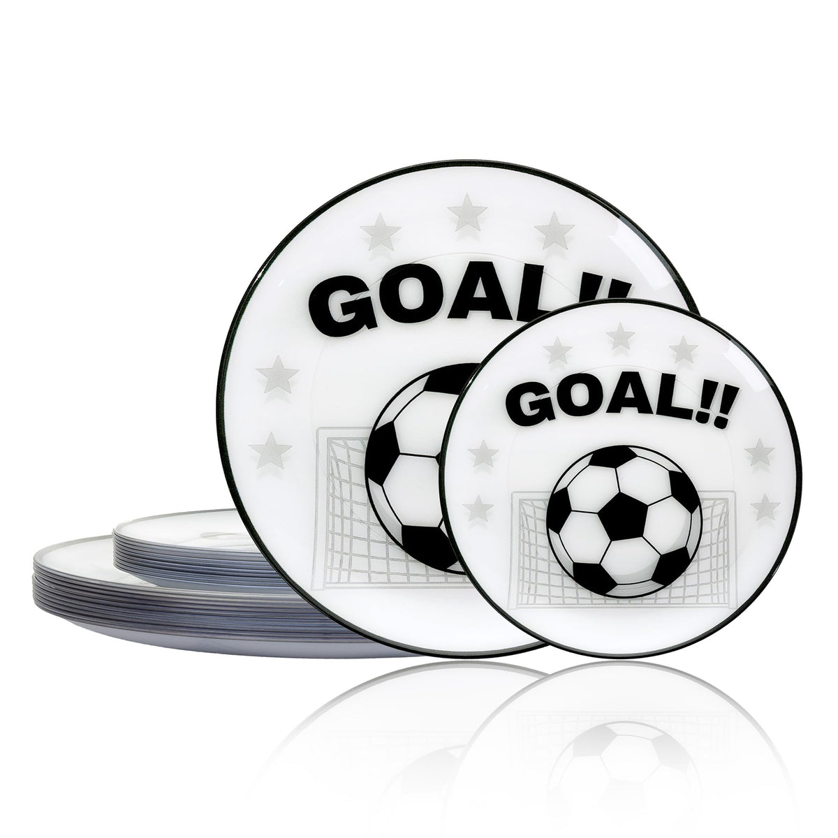 I00000 102 Pcs Silver Plastic Plates, Premium Silver Disposable Plates