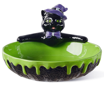 Metahom 8 Inch Halloween Candy Dish, Ceramic Pumpkin Candy Bowl, 28 Oz
