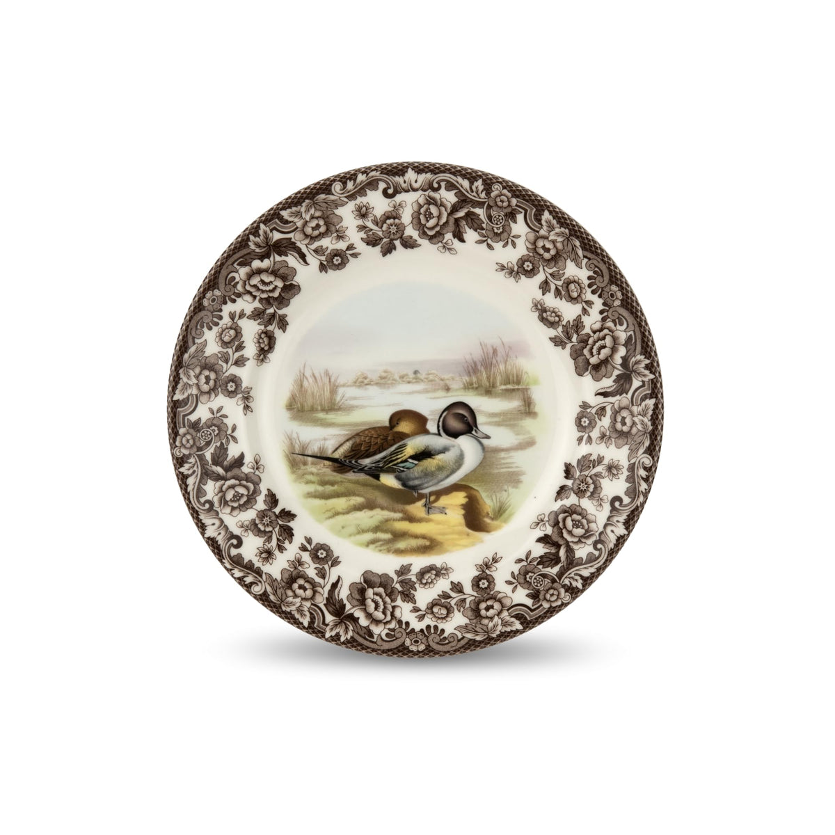 Spode Woodland Hunting Dogs Flat Coated Pointer Salad Plate