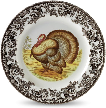 Spode Woodland Turkey 9" Soup Plate