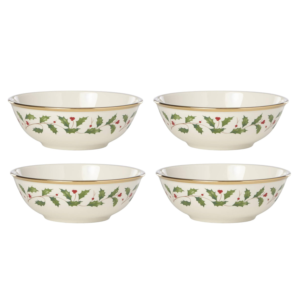 Lenox 883431 Holiday Place Setting Bowl, Red & Green, Christmas Dinnerware
