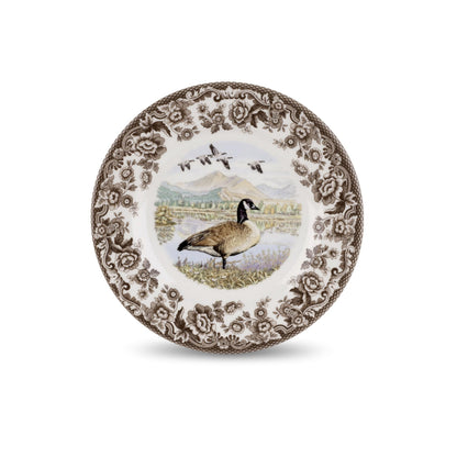Spode Woodland Hunting Dogs Flat Coated Pointer Salad Plate