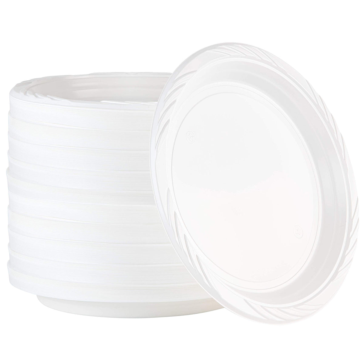 100 Count Disposable 12 ounce White Plastic Soup Bowls