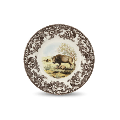 Spode Woodland Hunting Dogs Flat Coated Pointer Salad Plate