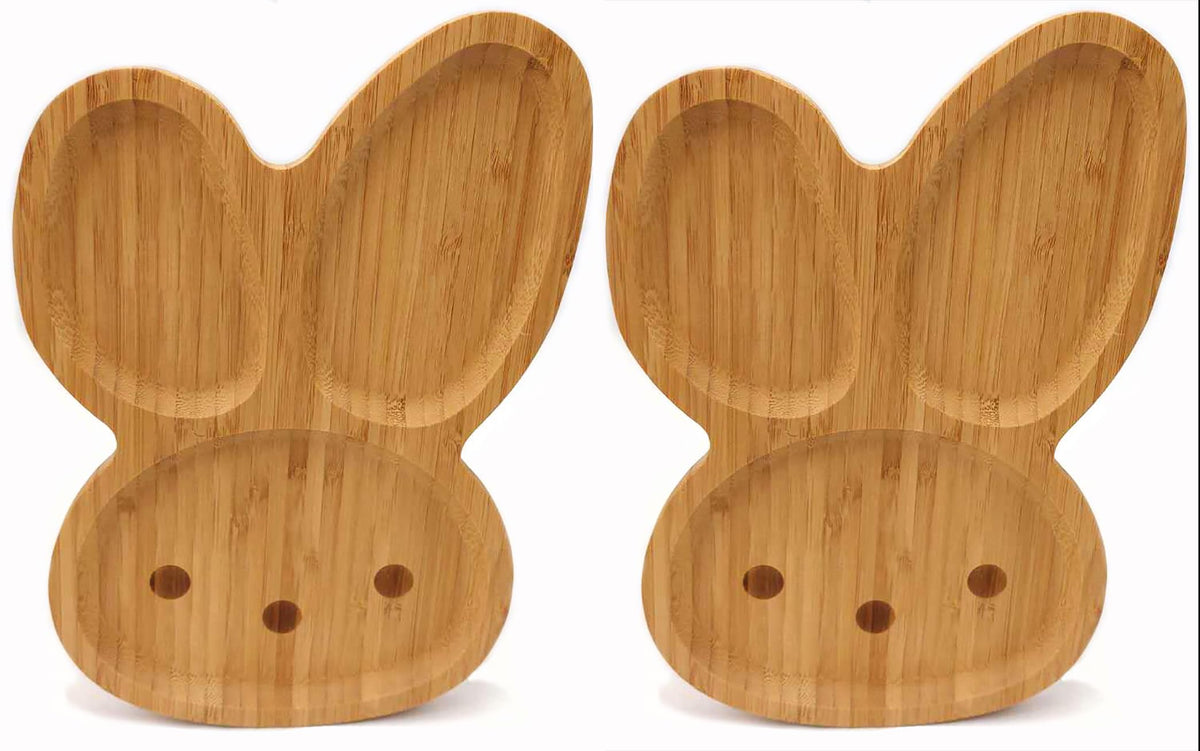 JB Home Collection 4572, Bamboo Cat Shape Food Plate for Snacks Appetizer Fruit Vegetable | Food Platter | Picnic Kitchen Party | Eco-Friendly Plates, 7"x6.5", Cat Face, 1 Pack