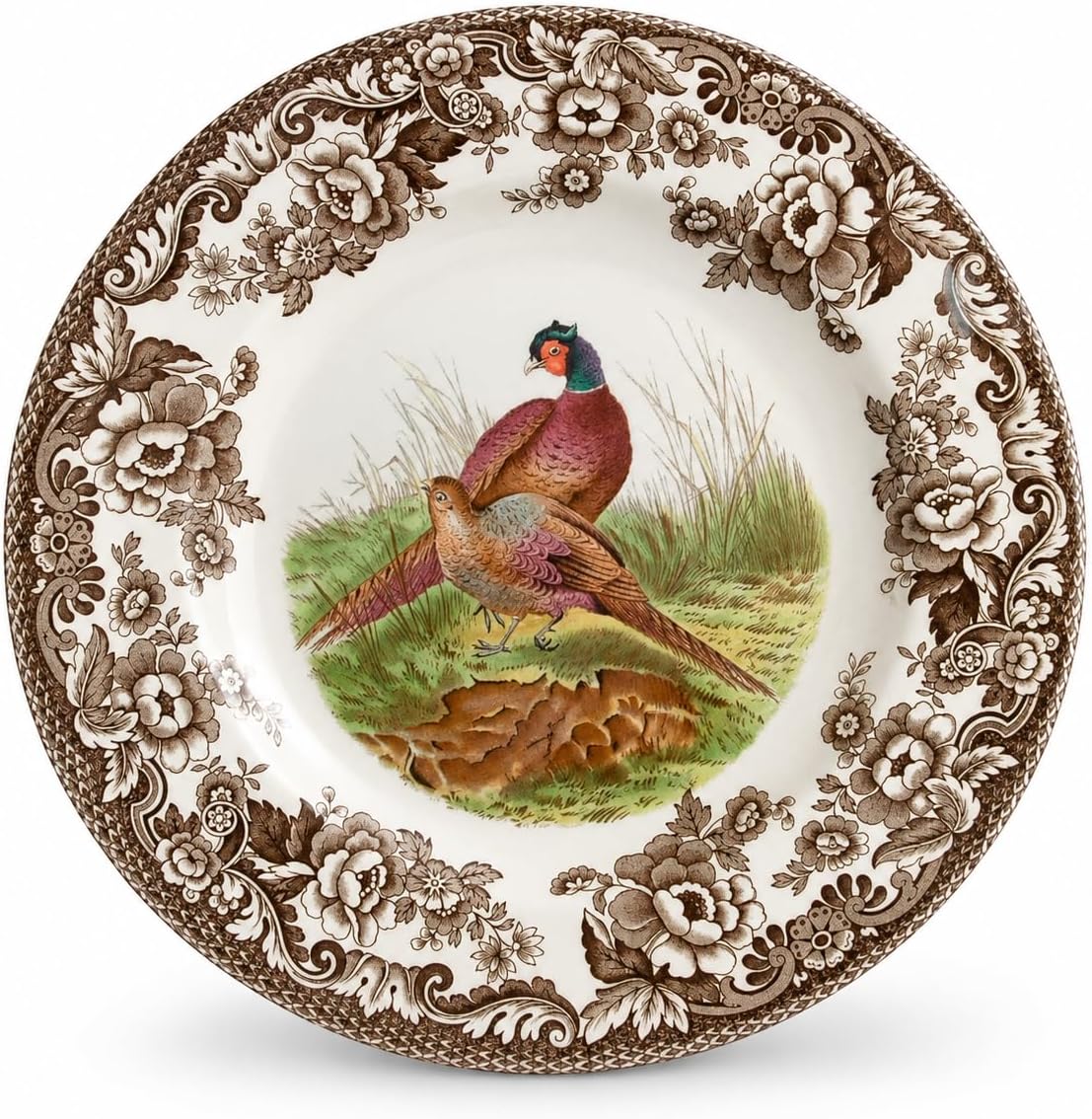 Spode Woodland Hunting Dogs Flat Coated Pointer Salad Plate