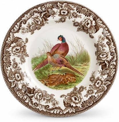 Spode Woodland Hunting Dogs Flat Coated Pointer Salad Plate