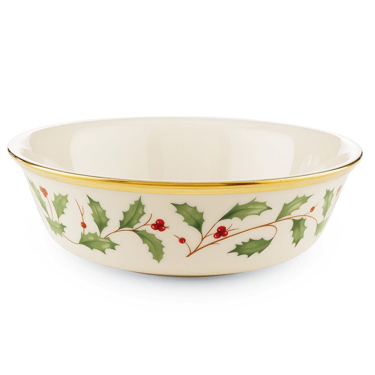 Lenox 883431 Holiday Place Setting Bowl, Red & Green, Christmas Dinnerware
