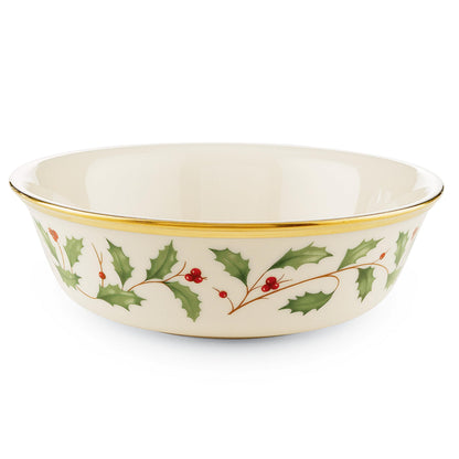 Lenox 883431 Holiday Place Setting Bowl, Red & Green, Christmas Dinnerware