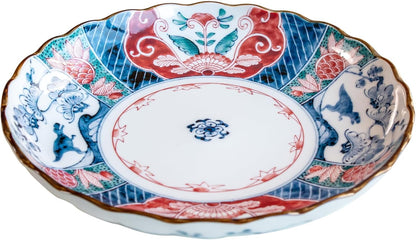 Awasaka EK88-A01 Edokko Dinosaur, Good Edge Dragon Plate, Made in Japan, Diameter 9.1 x 1.8 inches (230 x 45 mm)