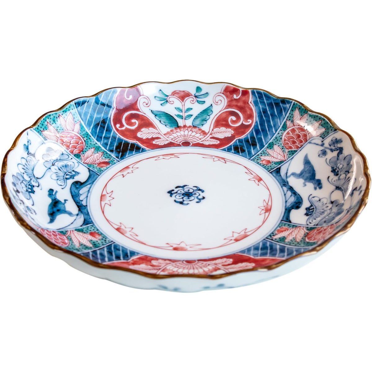Awasaka EK88-A01 Edokko Dinosaur, Good Edge Dragon Plate, Made in Japan, Diameter 9.1 x 1.8 inches (230 x 45 mm)