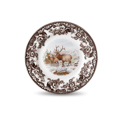 Spode Woodland Hunting Dogs Flat Coated Pointer Salad Plate