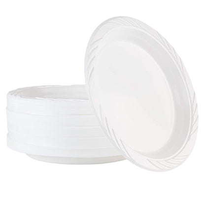 100 Count Disposable 12 ounce White Plastic Soup Bowls