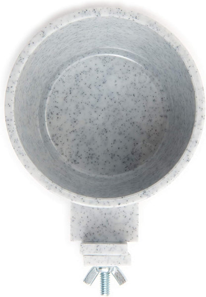 Lixit® Quick Lock Removable Bird Cage Bowls for Birds, Rabbits, Dogs, Cats, Guinea Pigs and Other Small Animals - Made in USA (Gray, 10 Ounce)