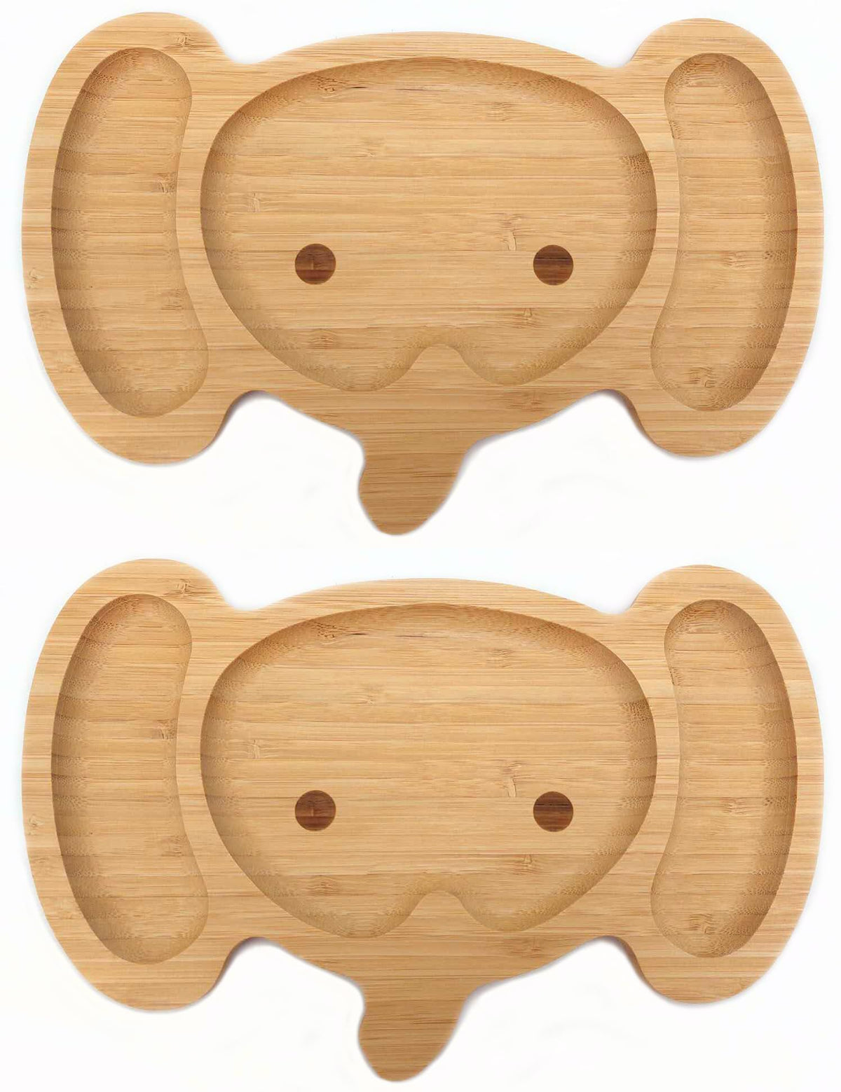 JB Home Collection 4572, Bamboo Cat Shape Food Plate for Snacks Appetizer Fruit Vegetable | Food Platter | Picnic Kitchen Party | Eco-Friendly Plates, 7"x6.5", Cat Face, 1 Pack