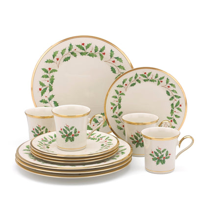 Lenox 883431 Holiday Place Setting Bowl, Red & Green, Christmas Dinnerware