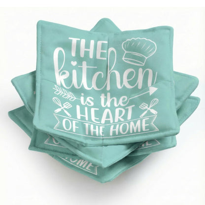 Cunhill 4 Pcs Cotton Microwave Bowl Cozy,Blue,Dog Style