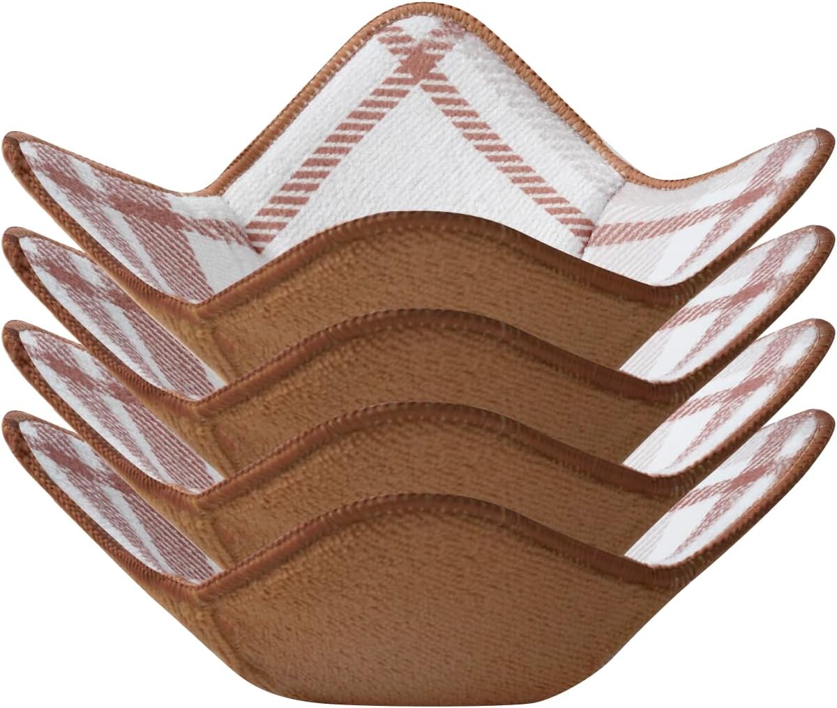 Aticca Microwave Bowl Cozy Holders, Heat Proof, Beige Multicolor 4-Pack