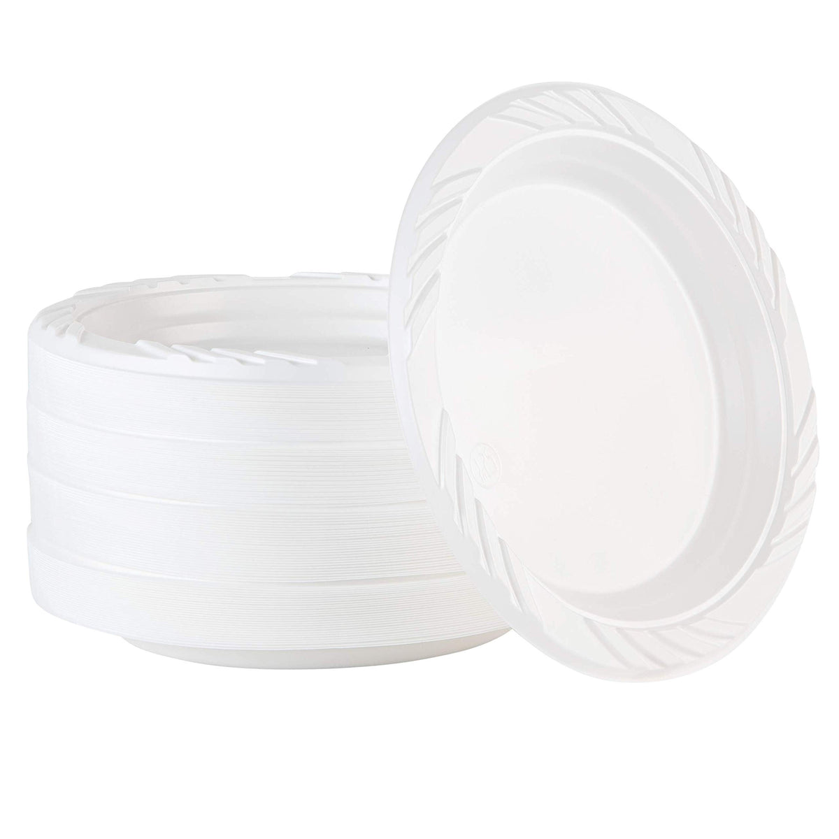 100 Count Disposable 12 ounce White Plastic Soup Bowls