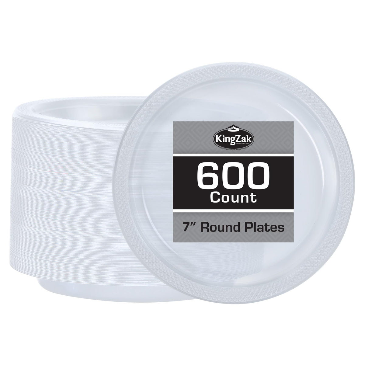 Silver Solid Color Premium Heavy Weight Plastic Dinner Plate (9") 50 Count - Premium Plastic, Elegant & Durable, Perfect for Events