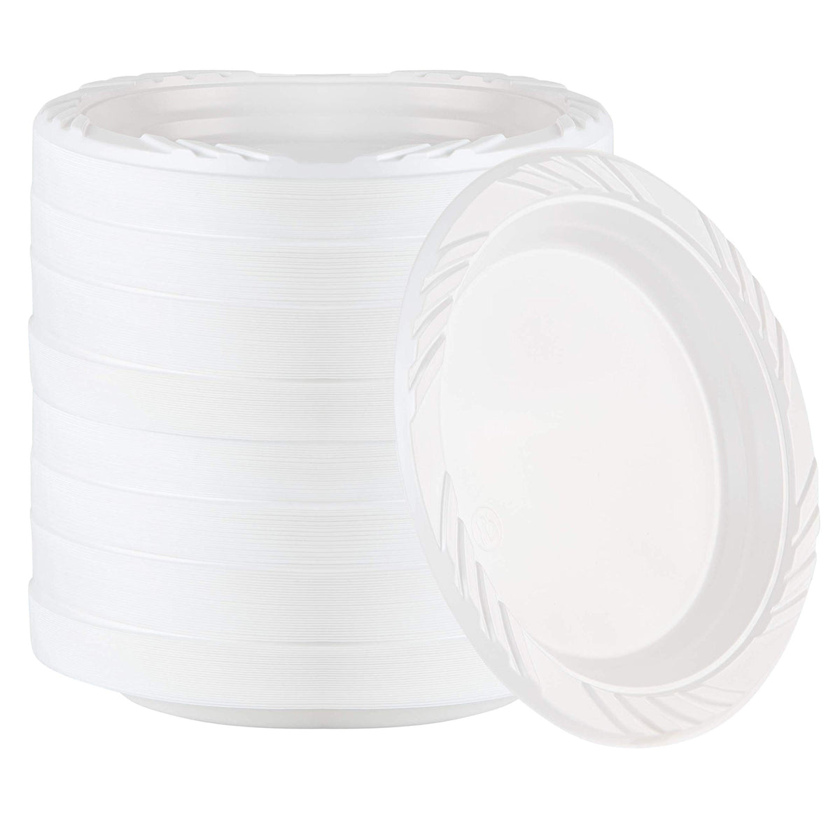 100 Count Disposable 12 ounce White Plastic Soup Bowls