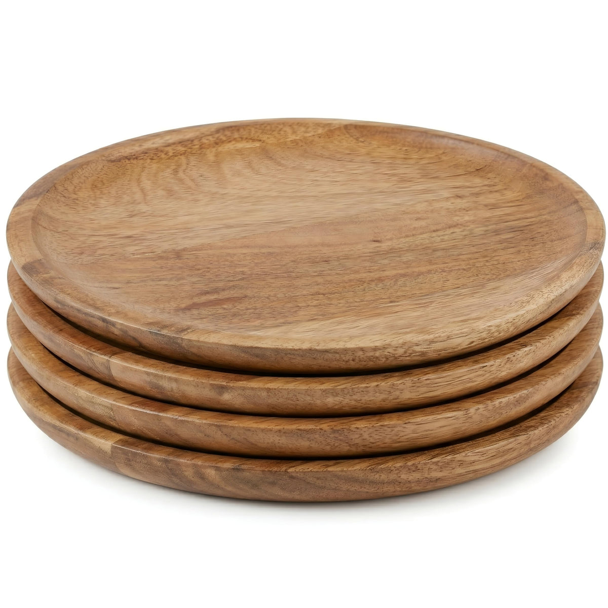 Alpha Living Home Wood Charger Plates, 11 in, Set of 4, Natural