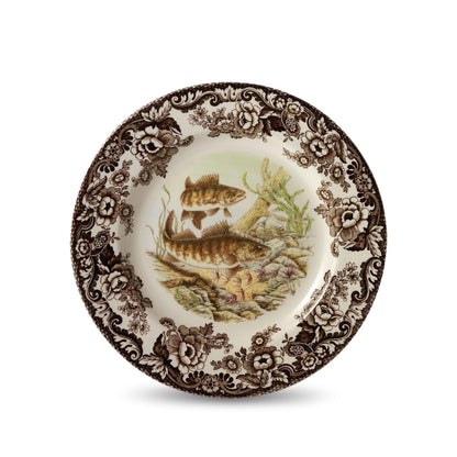 Spode Woodland Hunting Dogs Flat Coated Pointer Salad Plate