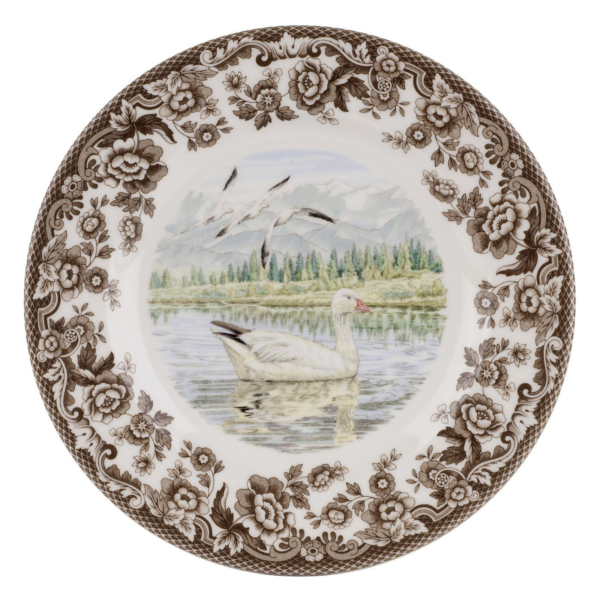 Spode Woodland Hunting Dogs Flat Coated Pointer Salad Plate