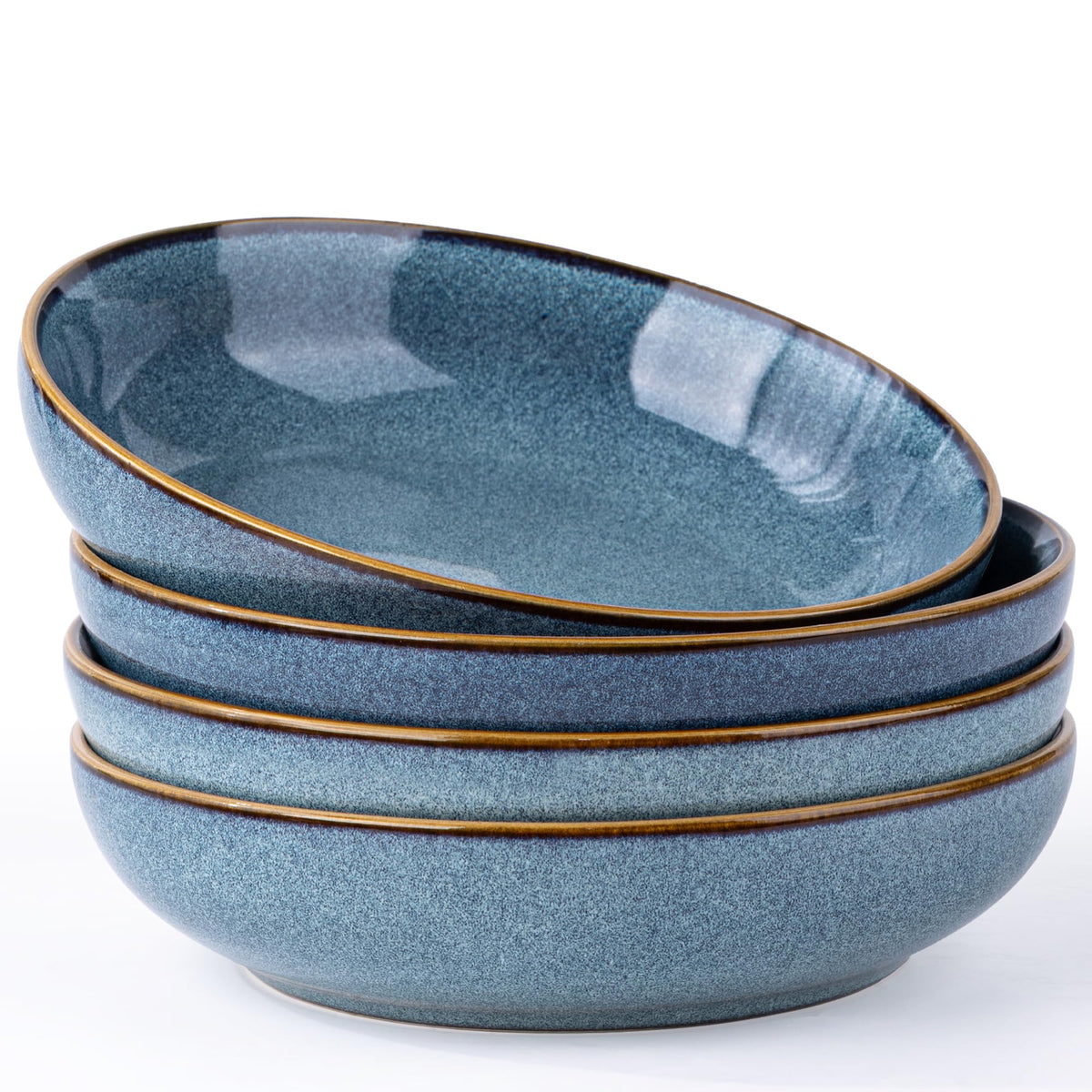 AmorArc 8.5’’ Ceramic Pasta Bowls Set of 4, 36oz Large Stoneware Bowls Set