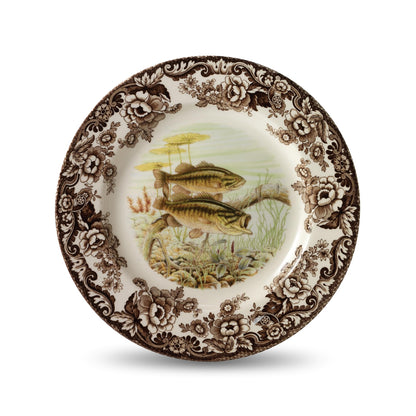 Spode Woodland Hunting Dogs Flat Coated Pointer Salad Plate