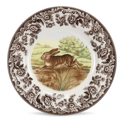 Spode Woodland Hunting Dogs Flat Coated Pointer Salad Plate