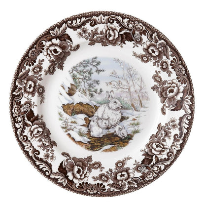 Spode Woodland Hunting Dogs Flat Coated Pointer Salad Plate