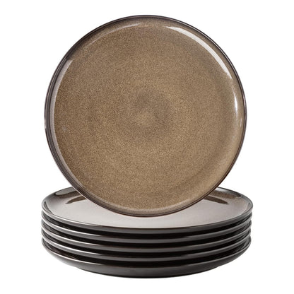 LERATIO Ceramic Dinner Plates Set of 6,10.5 Inch Reactive Glaze Plate Sets