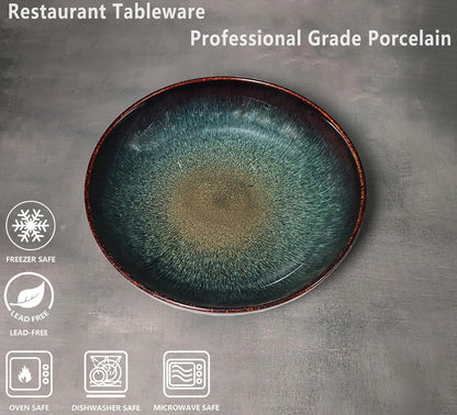 Soup bowl Soup plate Large Pasta Bowls 56 ounce, Set of 2, Serving,Salad,Dinner,deep Plate/Wide Bowl,Microwave, Oven, Dishwasher Safe Kitchen Dinnerware,Modern Porcelain Dishes 10 inch