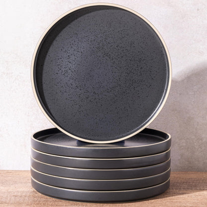 LERATIO Ceramic Dinner Plates Set of 6,10.25 inch Large ceramic plates