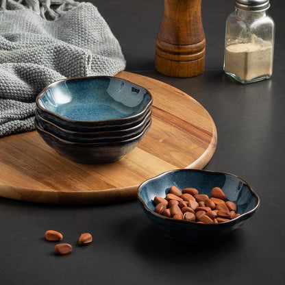 Reactive Glaze Dipping Bowls, Soy Sauce Dishes Set of 4