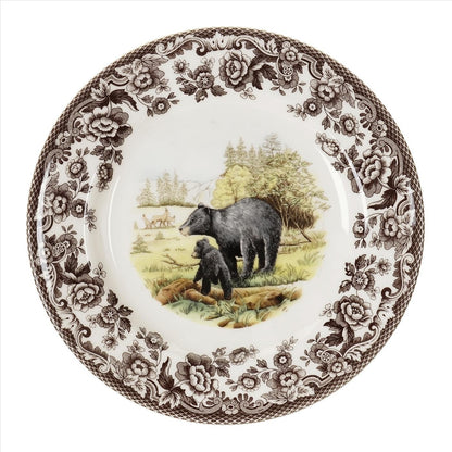 Spode Woodland Hunting Dogs Flat Coated Pointer Salad Plate