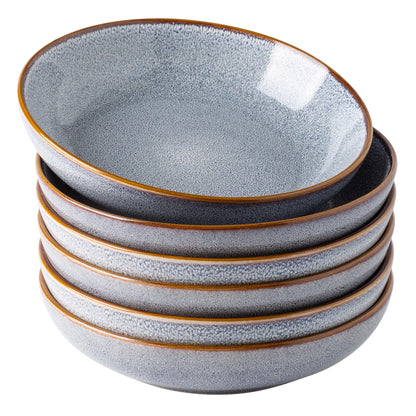 AmorArc 8.5’’ Ceramic Pasta Bowls Set of 4, 36oz Large Stoneware Bowls Set