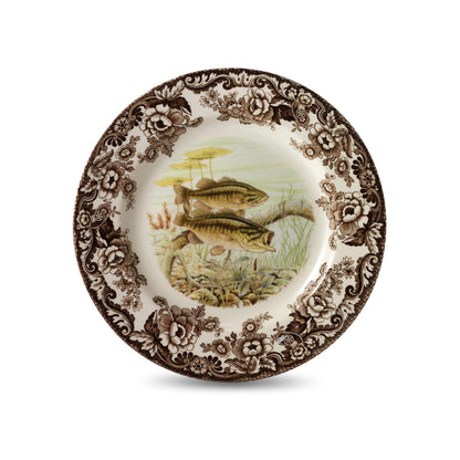 Spode Woodland Hunting Dogs Flat Coated Pointer Salad Plate