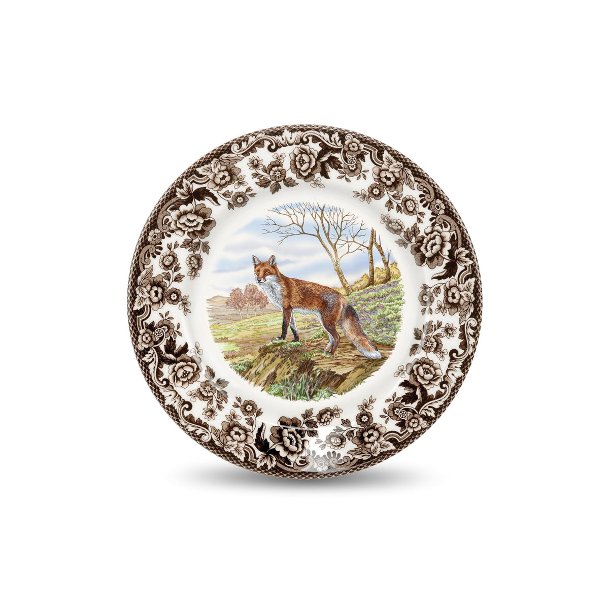 Spode Woodland Hunting Dogs Flat Coated Pointer Salad Plate