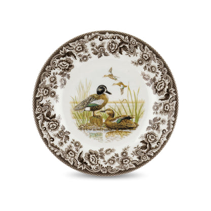 Spode Woodland Hunting Dogs Flat Coated Pointer Salad Plate