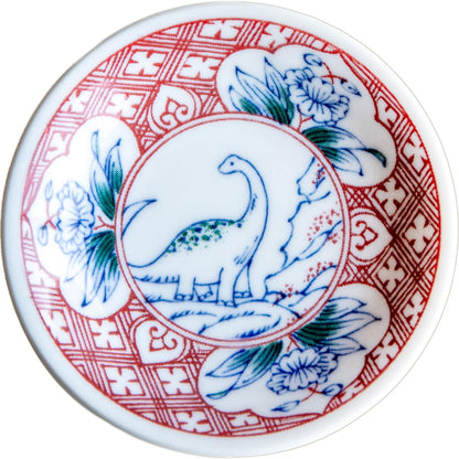 Awasaka EK88-A01 Edokko Dinosaur, Good Edge Dragon Plate, Made in Japan, Diameter 9.1 x 1.8 inches (230 x 45 mm)