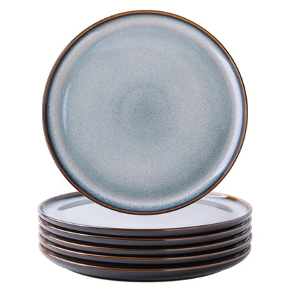 LERATIO Ceramic Dinner Plates Set of 6,10.5 Inch Reactive Glaze Plate Sets