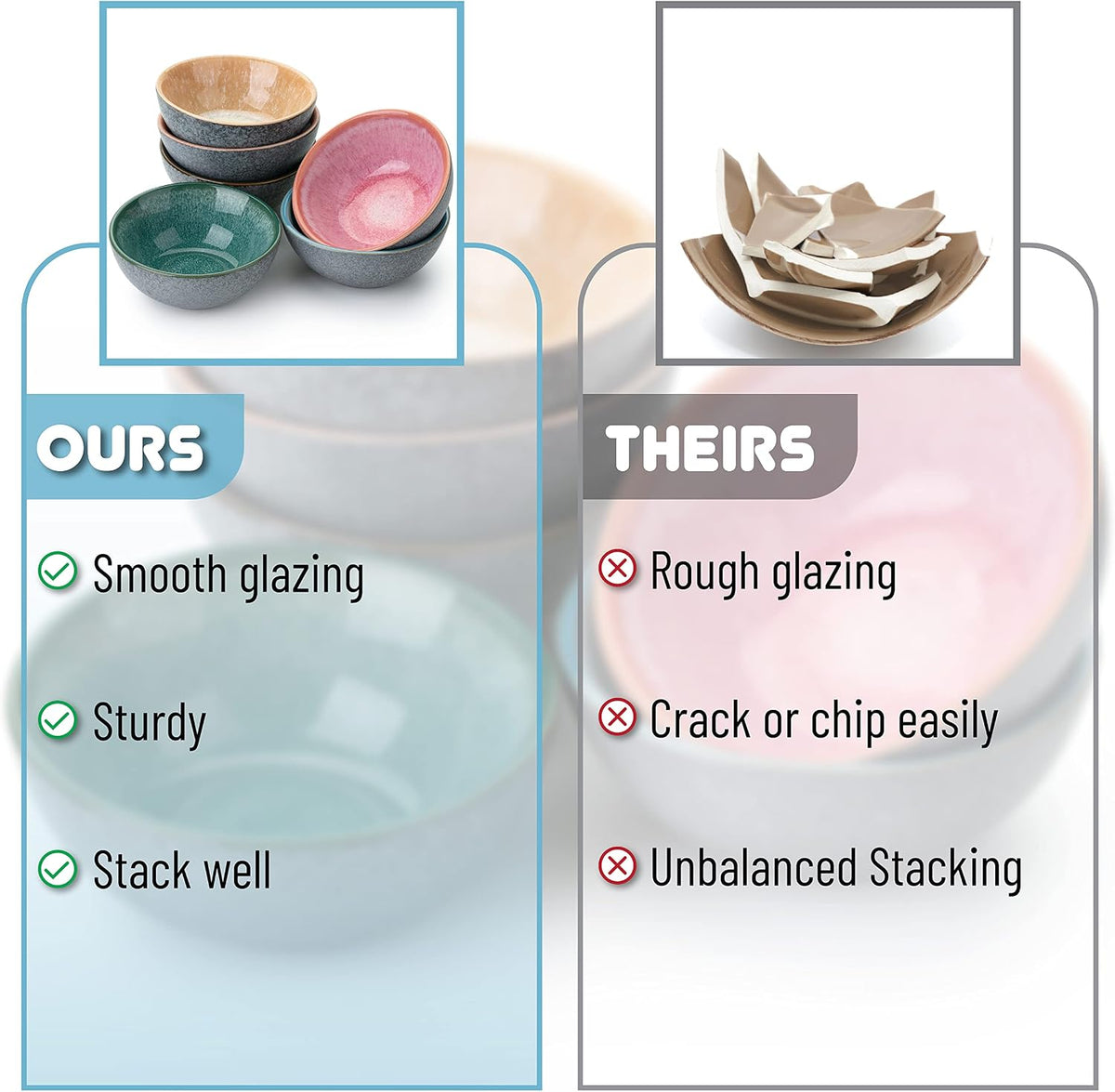 Brew To A Tea BTaT- Ceramic Dipping Bowls, 3.5 oz, 3.5 Inches, Soy Sauce Dish Ceramic, Small Serving Bowls for Side Dishes, Condiment, Sauces & Nuts, Chip-Resistant Dishwasher & Microwave Safe
