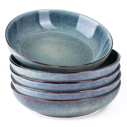 AmorArc 8.5’’ Ceramic Pasta Bowls Set of 4, 36oz Large Stoneware Bowls Set