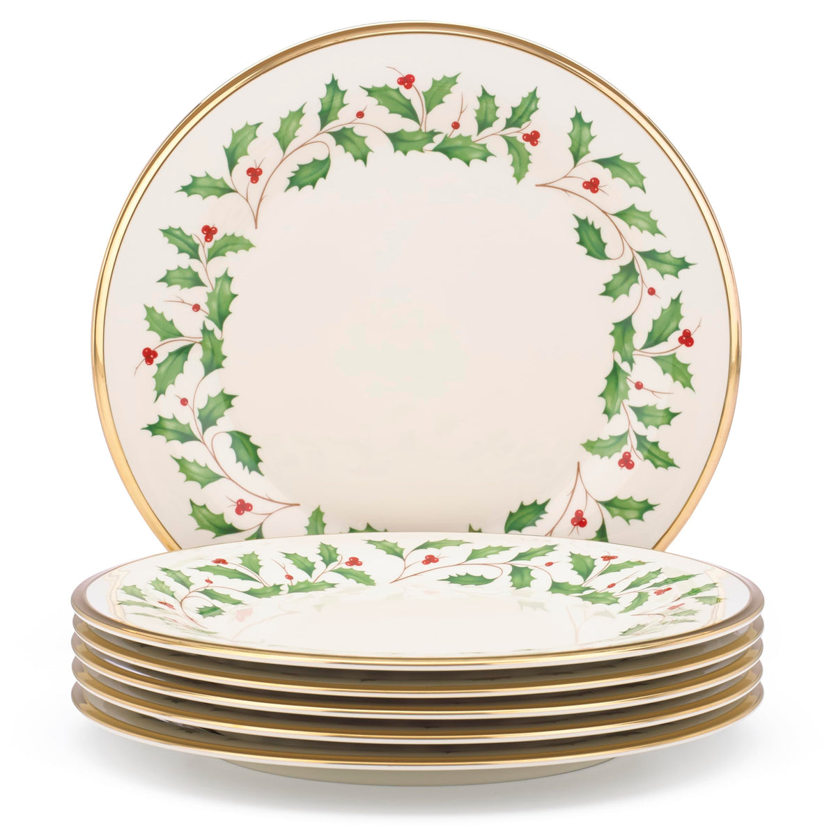 Lenox 883431 Holiday Place Setting Bowl, Red & Green, Christmas Dinnerware
