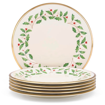 Lenox 883431 Holiday Place Setting Bowl, Red & Green, Christmas Dinnerware